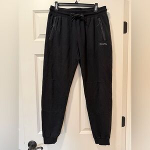 Helsinki Athletica Men’s Black Joggers Large Athletic Zip Pocket